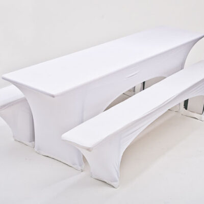 Set Festzeltgarniturstretchhussen inkl. Sitzpolster für Bierbank, Biertischhusse