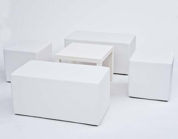 Kunstleder Sitzbank Lounge - 90x45x45cm – Bild 3